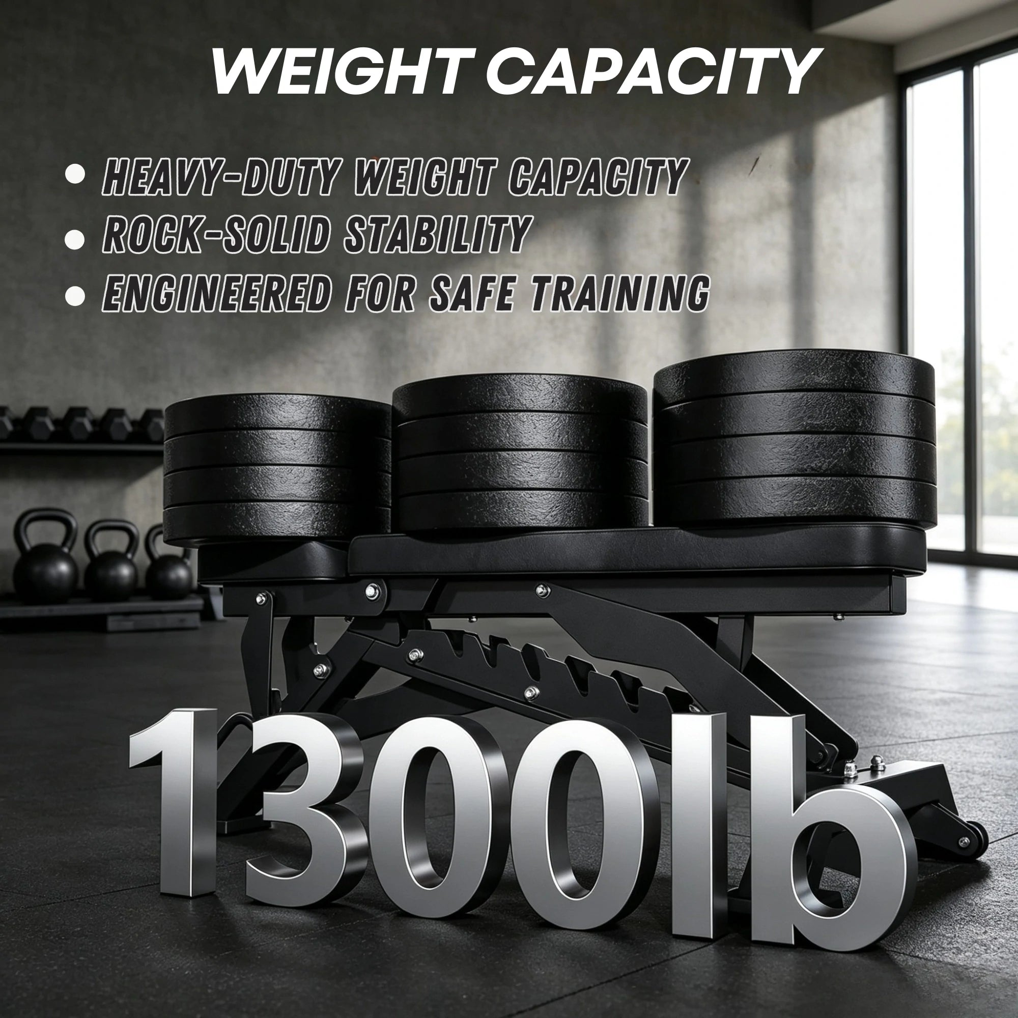 EKFIT EK-1005 Adjustable Heavy Duty Incline Weight Bench