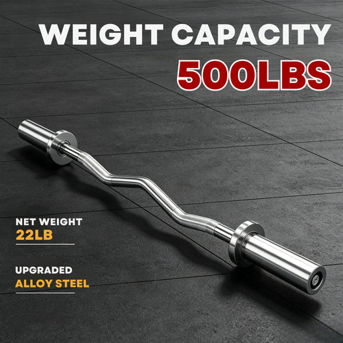 EKFIT 4ft Olympic EZ Curl Barbell