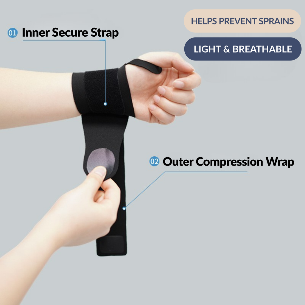EkFit Adjustable Compression Wrist Support Wrap