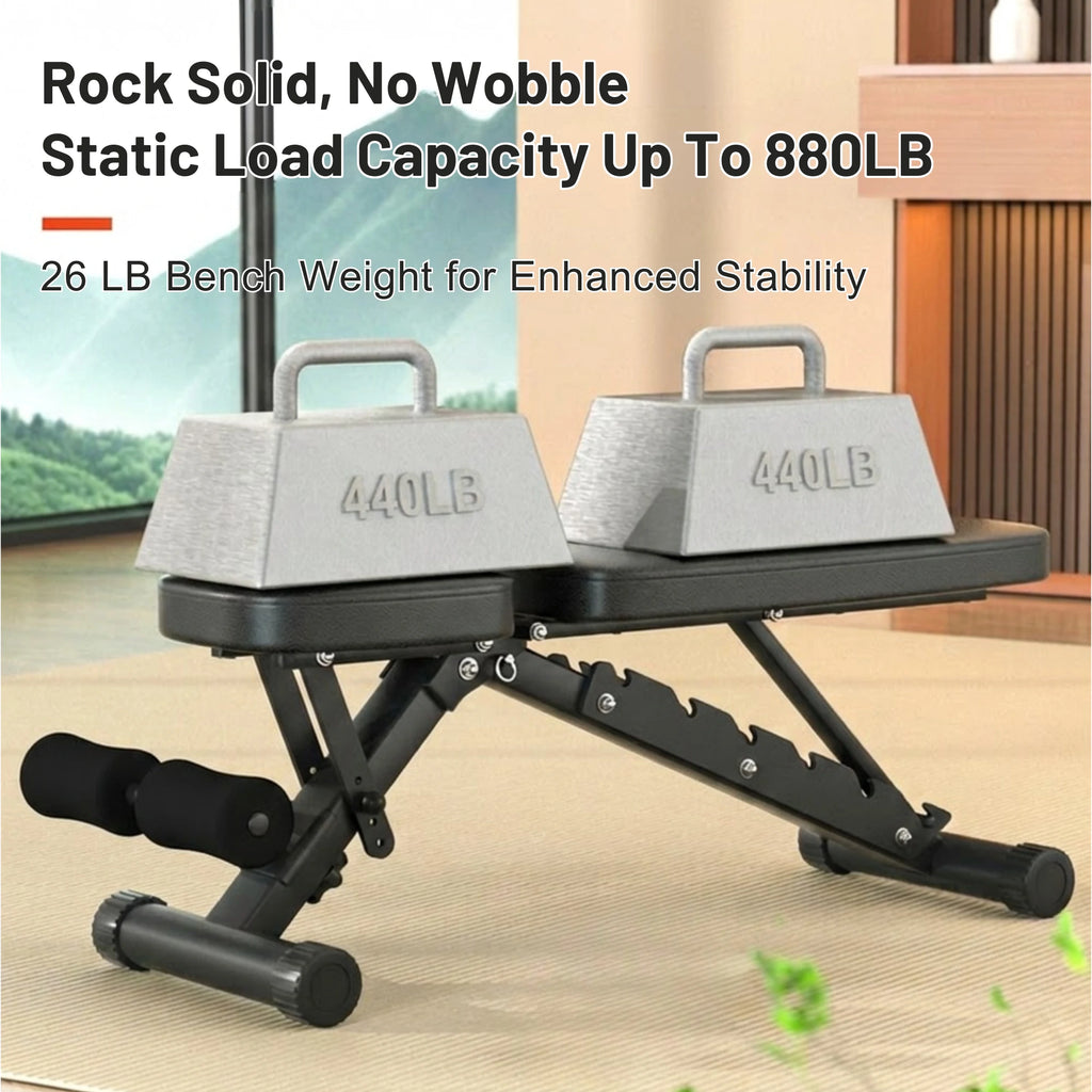 EKFIT EK-1008 Foldable Adjustable Weight Bench for Home Gym