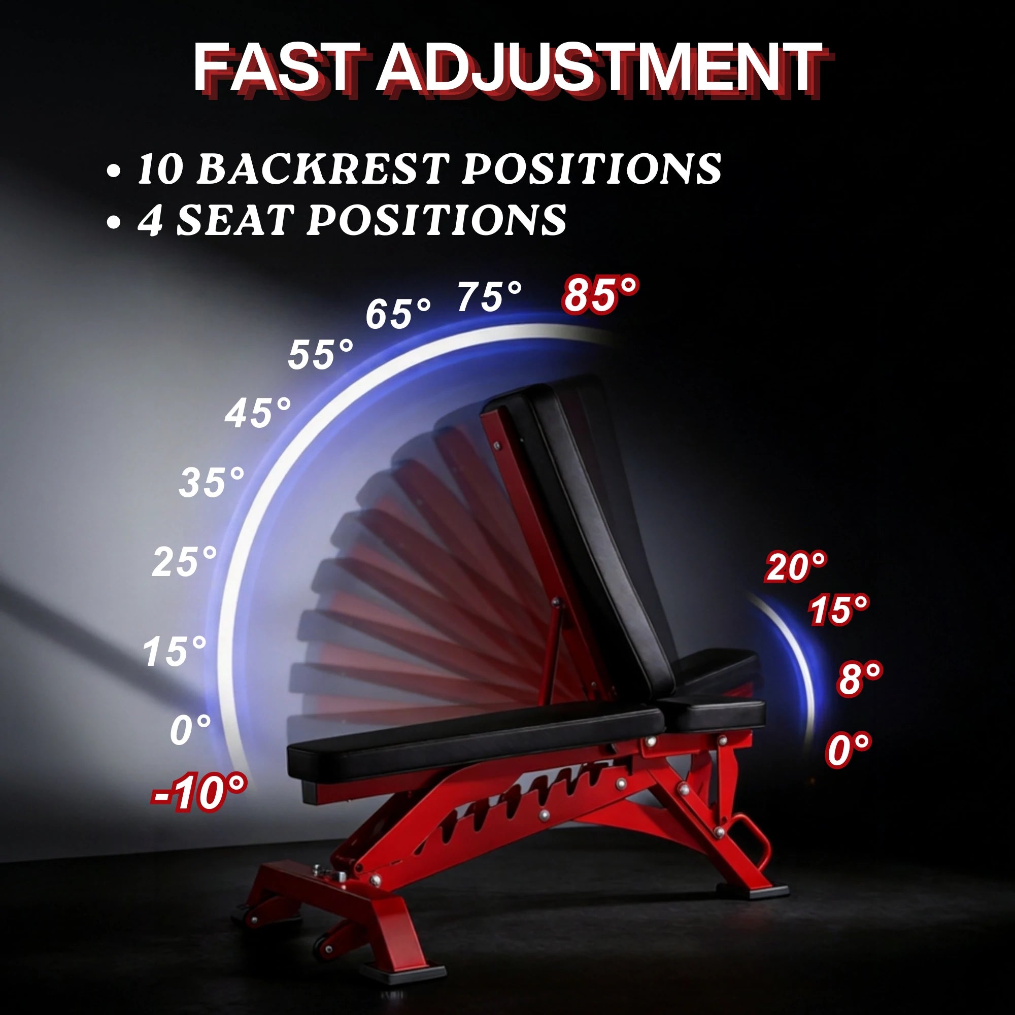 EK-1005 Adjustable Heavy Duty Incline Weight Bench