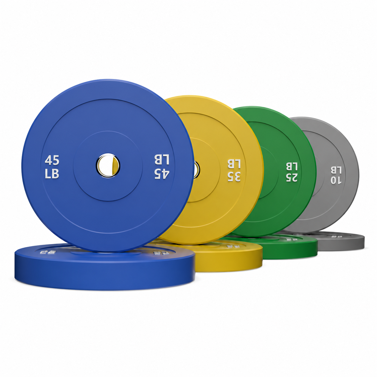 EKFIT 2" Olympic Low Bounce Color Rubber Bumper Weight Plates