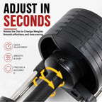 EKFIT Adjustable Dumbbell with Weight Bench Package