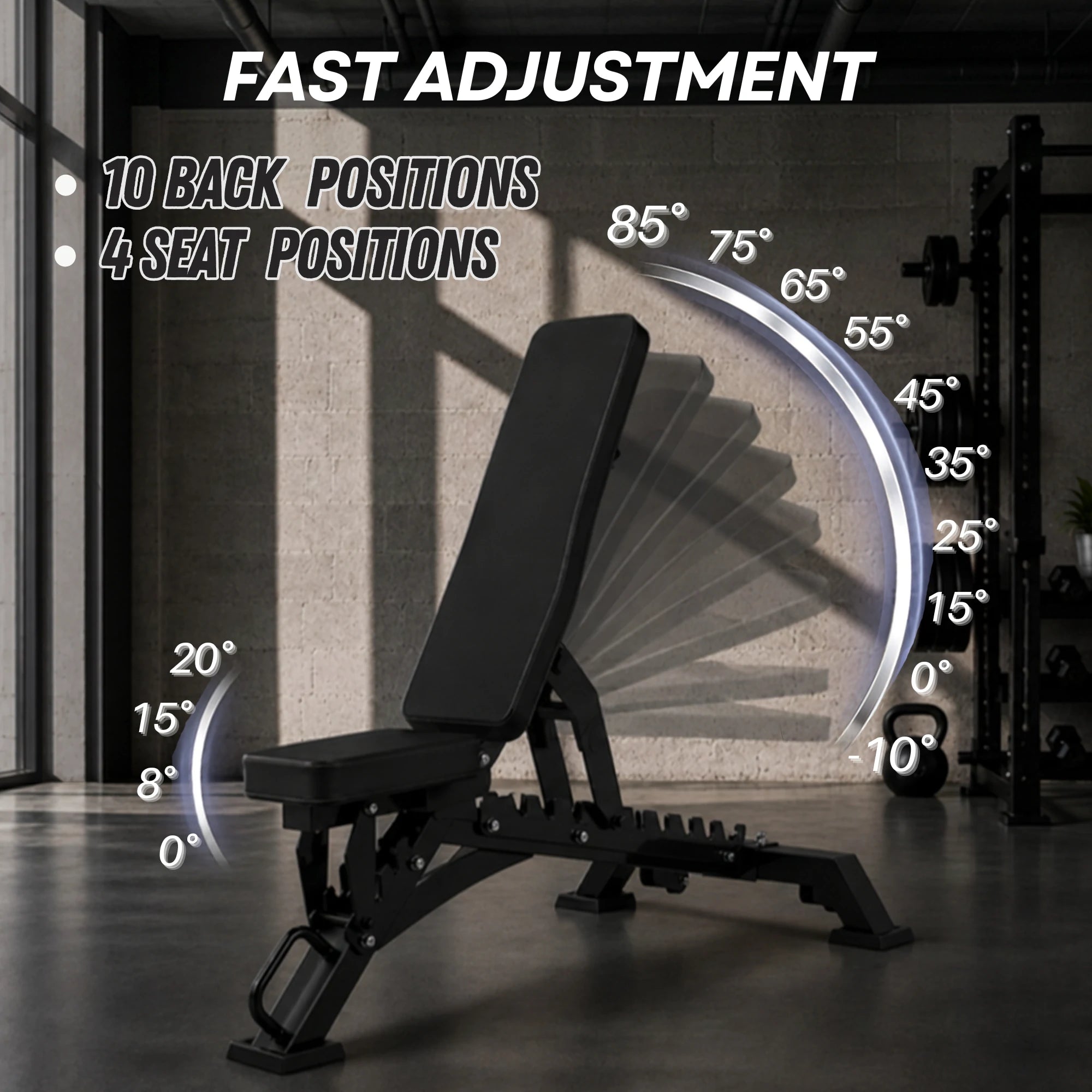 EKFIT EK-1005 Adjustable Heavy Duty Incline Weight Bench