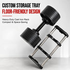 EKFIT Adjustable Dumbbell with Weight Bench Package