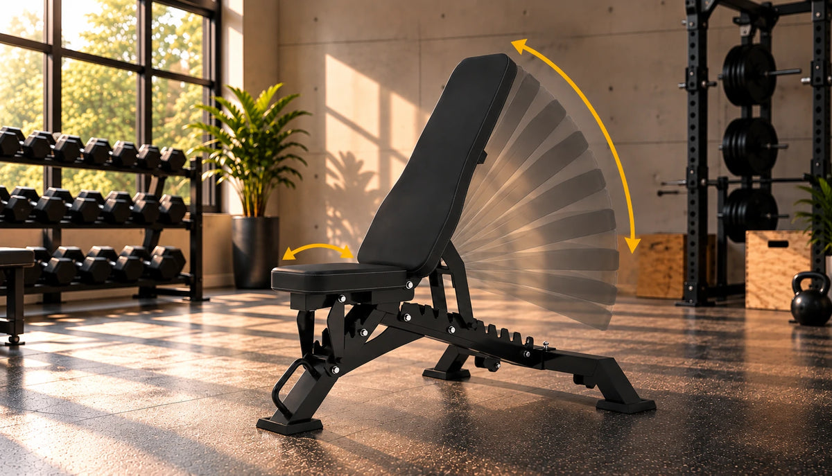 EKFIT EK-1005 adjustable weight bench with multiple backrest and seat positions